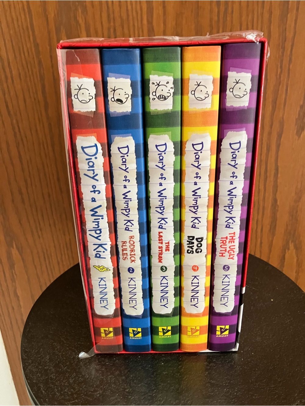 Diary of a Wimpy Kid Box of Books by Jeff Kinney (2010 Hardcover) Set, 1-5 Great